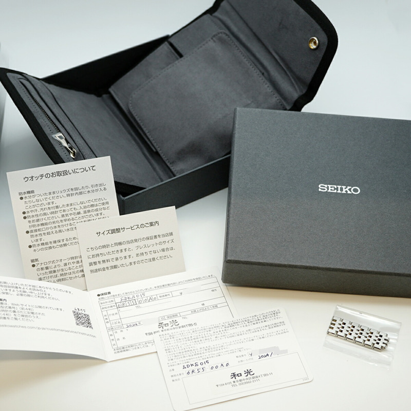 精工 King 6R55-00A0 銀色錶盤男士手錶-1