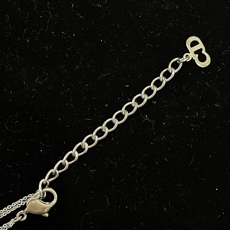 Dior 中古雪花水鑽雙層項鏈 I089-9