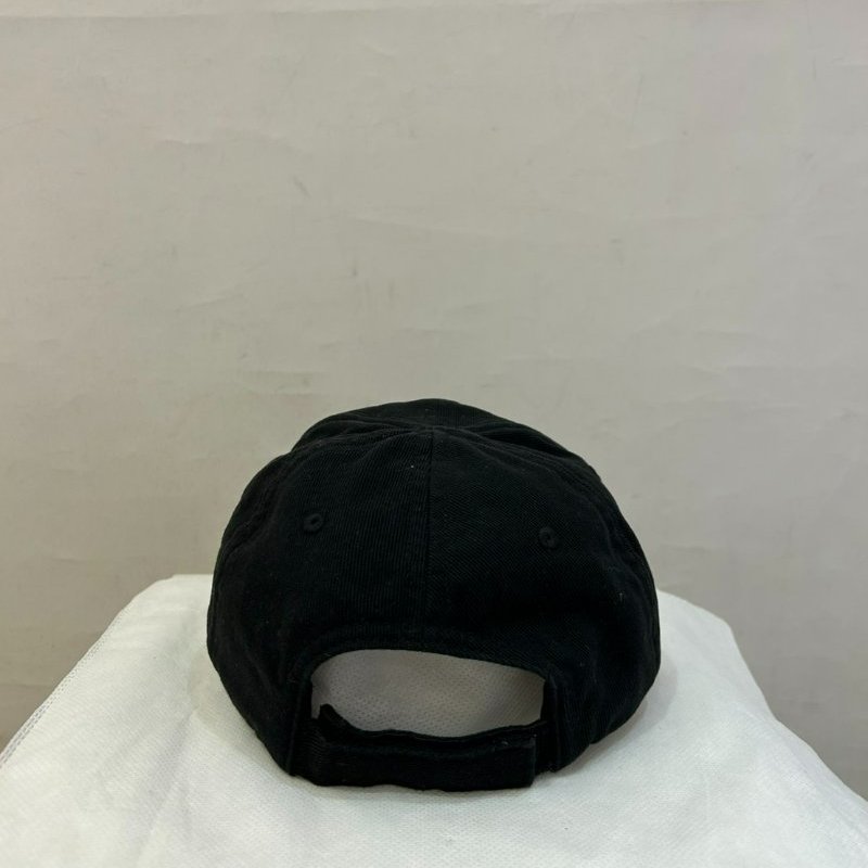 BALENCIAGA黑底白Logo棒球帽#L-2