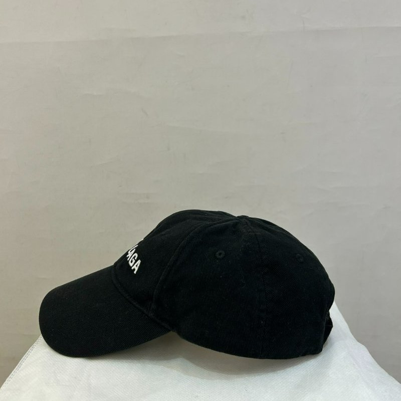 BALENCIAGA黑底白Logo棒球帽#L-3