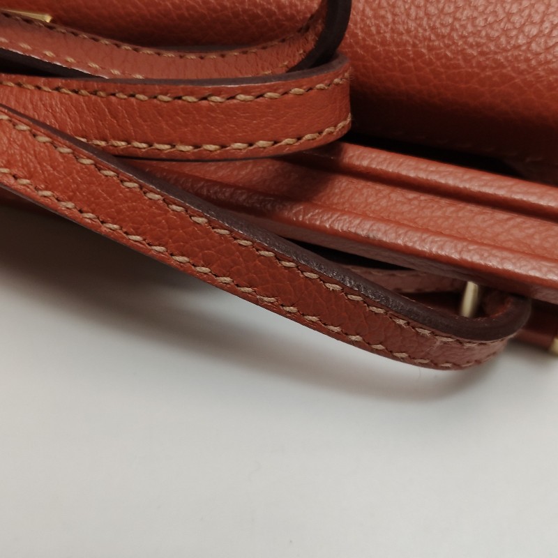 Hermes Clic H21低調側邊H Logo斜挎包單肩包Evercolor牛皮金扣6C南瓜色Y刻-17