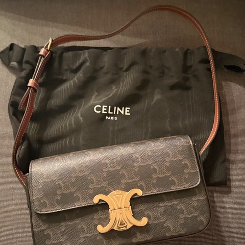 CELINE TRIOMPHR 凱旋門 老花 腋下包 手拿包 有使用痕跡但包況良好