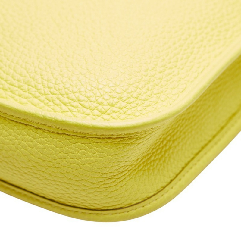 Hermes Hermès Evelyn TPM 青檸單肩包,搭配銀色金屬配件和 Taurillon Clemence 皮革,女士-3