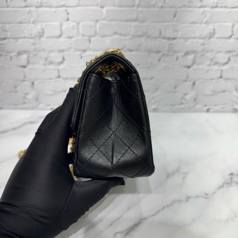 JK國際二手精品💗Chanel 2.55mini黑金 芯片款 🈶本店購證-6