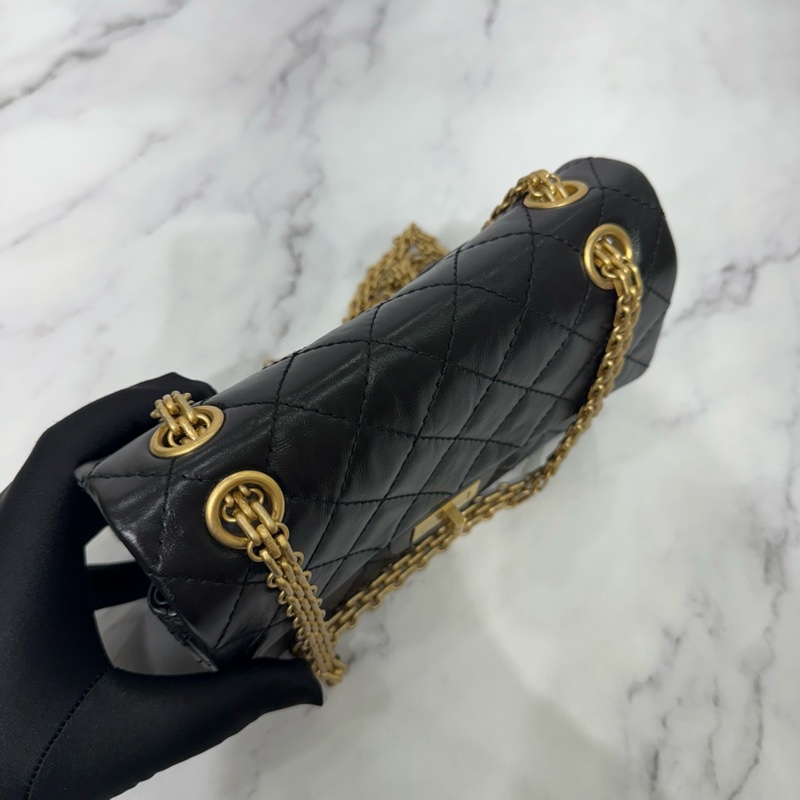 JK國際二手精品💗Chanel 2.55mini黑金 芯片款 🈶本店購證-8