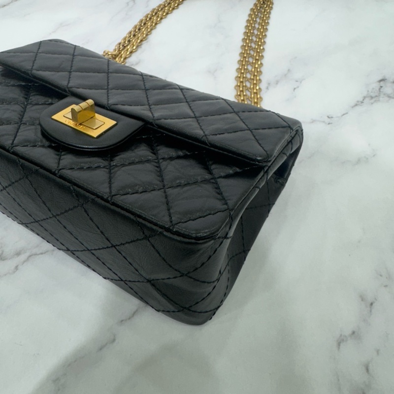 JK國際二手精品💗Chanel 2.55mini黑金 芯片款 🈶本店購證-11