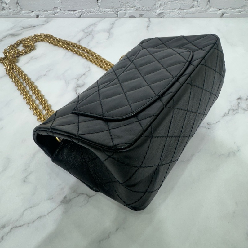 JK國際二手精品💗Chanel 2.55mini黑金 芯片款 🈶本店購證-12