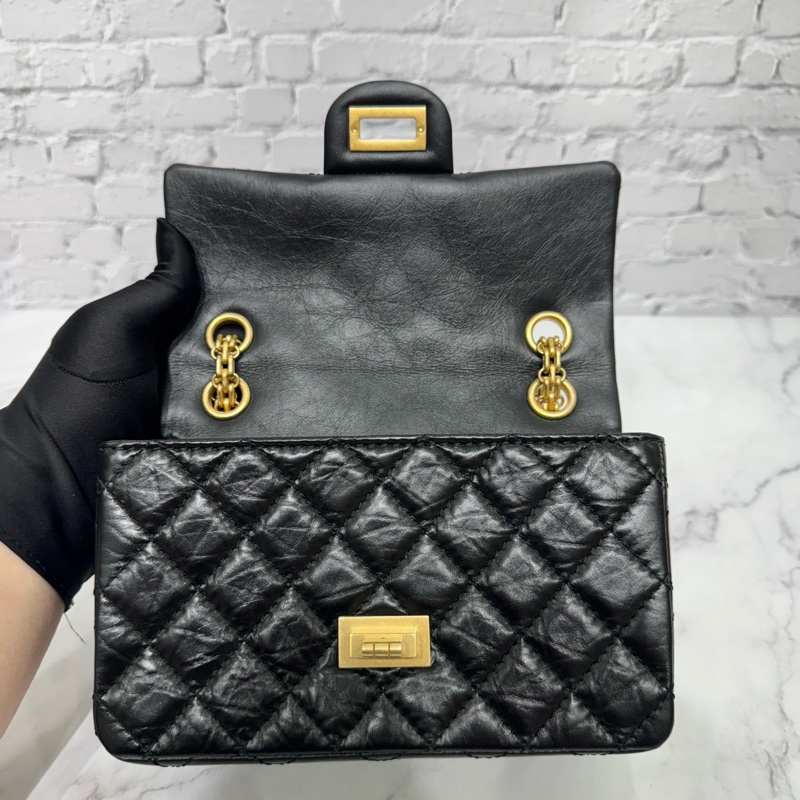 JK國際二手精品💗Chanel 2.55mini黑金 芯片款 🈶本店購證-14