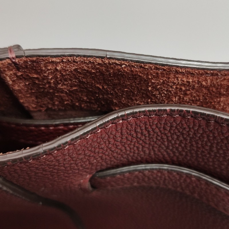 Celine Cabas Phantom牛皮純色字母logo束帶單肩包-13