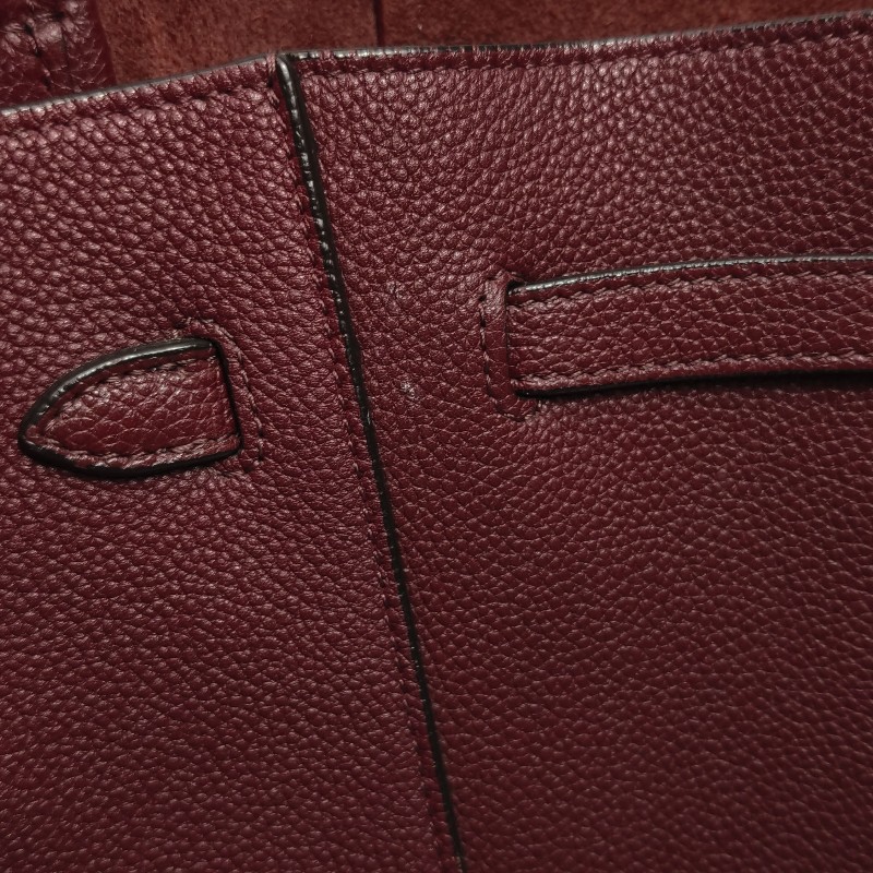 Celine Cabas Phantom牛皮純色字母logo束帶單肩包-15