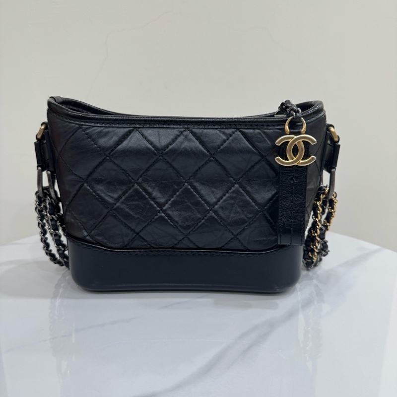 JK國際二手精品 💗Chanel 流浪包小號 黑色🈶本店購證-0
