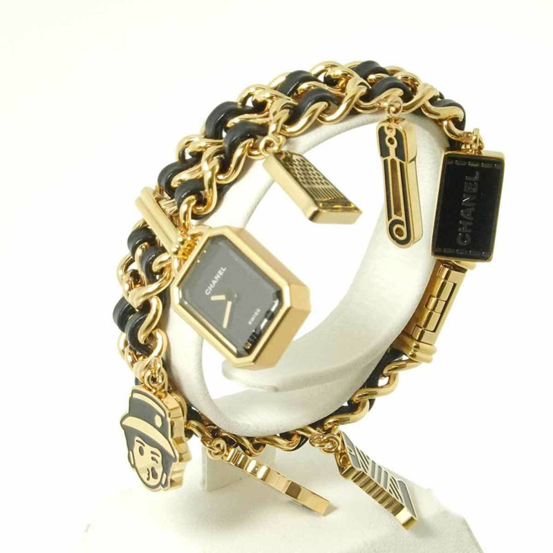 CHANEL Premiere Charm Couture M H9859 女士黑金色石英腕錶-2