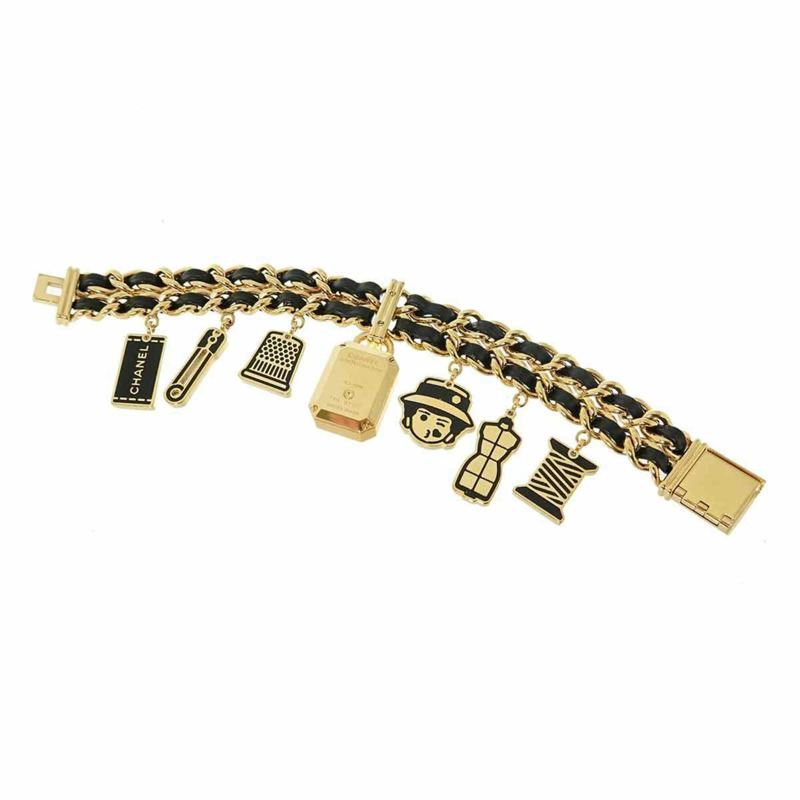 CHANEL Premiere Charm Couture M H9859 女士黑金色石英腕錶-5