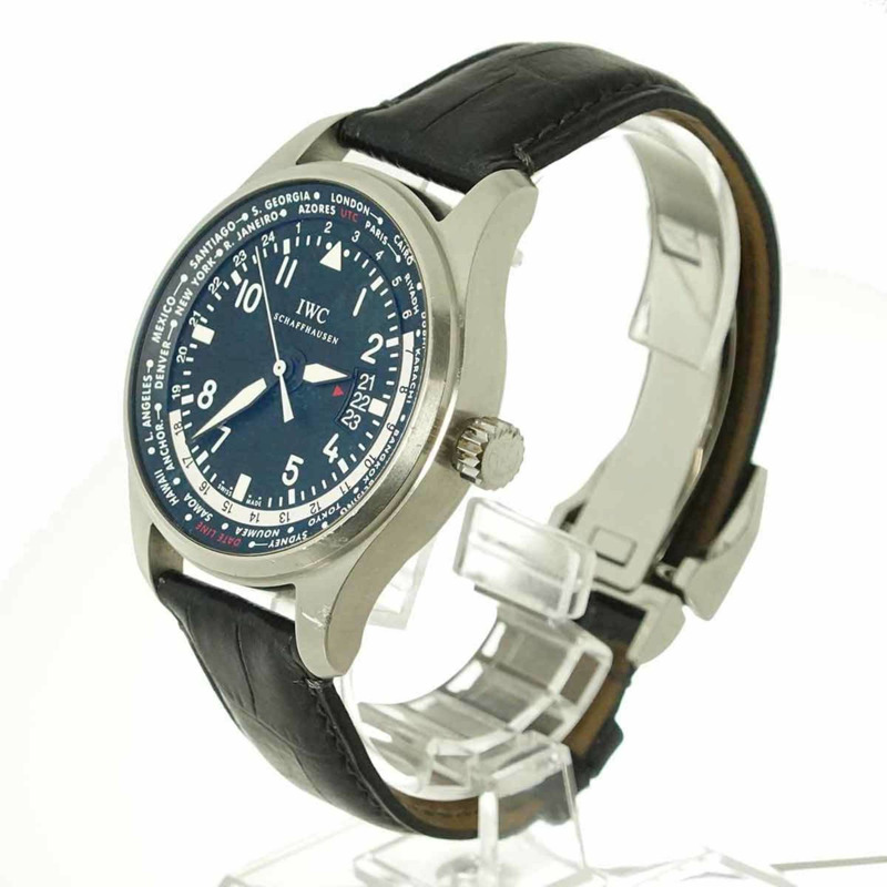 IWC 萬國飛行員世界時腕錶 IW326201 男式帶日期顯示,黑色,自動機芯,國際公司,飛行員-2