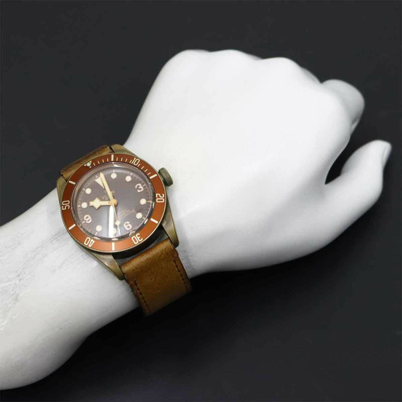 帝舵 Heritage Black Bay 青銅 79250BM 男士手錶,棕色,自動,-2