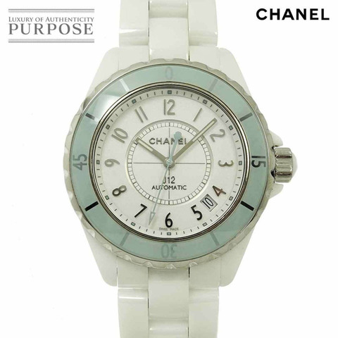 CHANEL J12 柔和薄荷色 H4465 男士自動腕錶，白色陶瓷，全球限量 1,200 枚