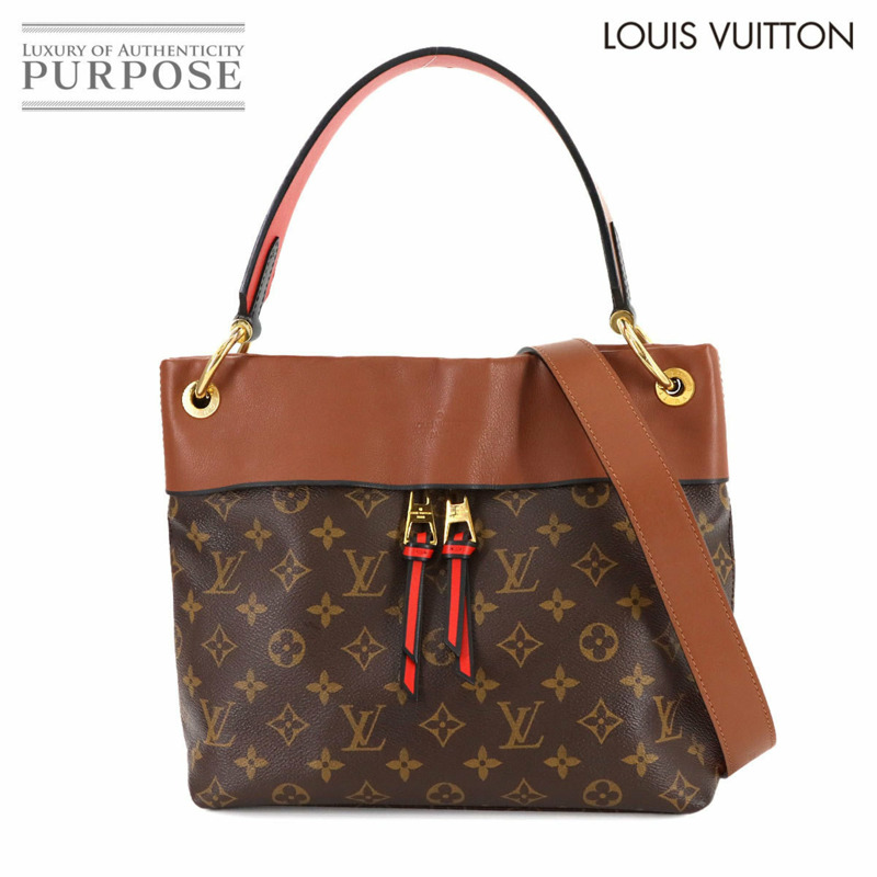 Louis Vuitton Monogram Tuileries Besace 兩手提/肩背包,駝色皮革,M43157-0