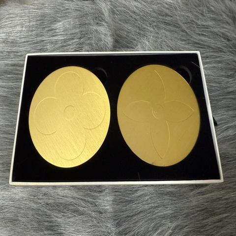 LV VIP禮 杯墊 霧金 原花 圖案杯墊