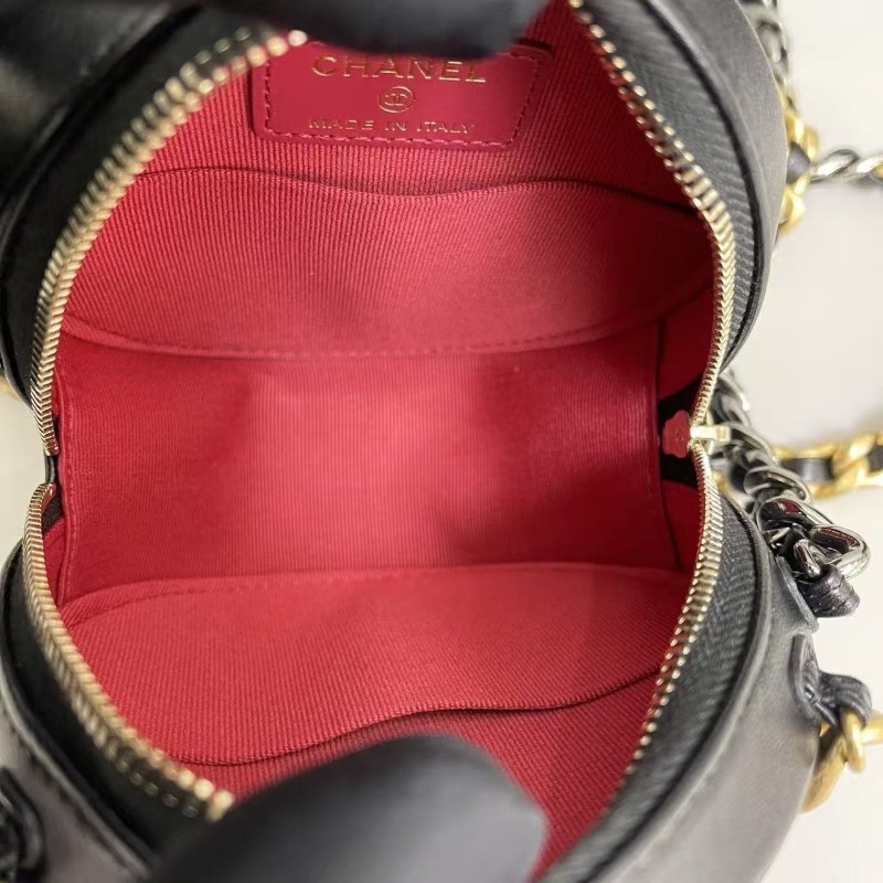 全套🈶購鉦 Chanel香奈兒19Bag黑金全皮圓餅包 斜背包 肩背包 晶片款-8