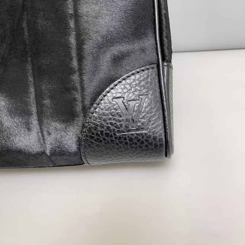 LV路易威登 黑色牛皮拼馬毛 限量#高公價款 手提包-7