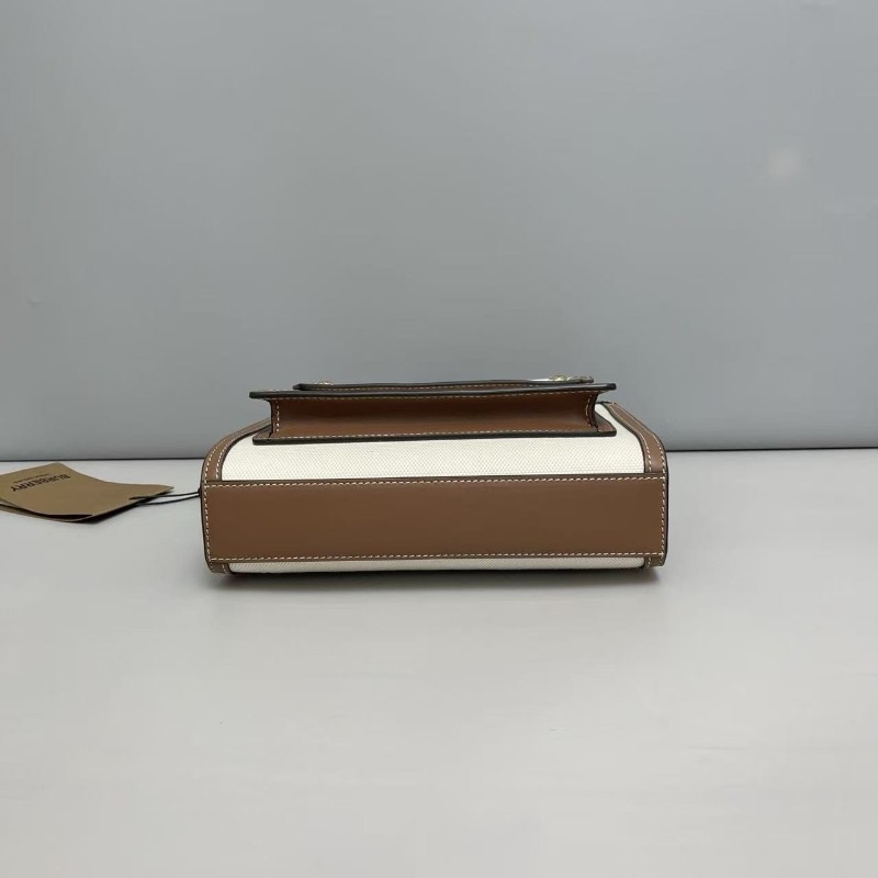 Burberry Pocket 帆布拼焦糖色 口袋包 肩背包-6