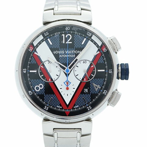 Louis Vuitton Tambour QA076 藍色錶盤男士手錶