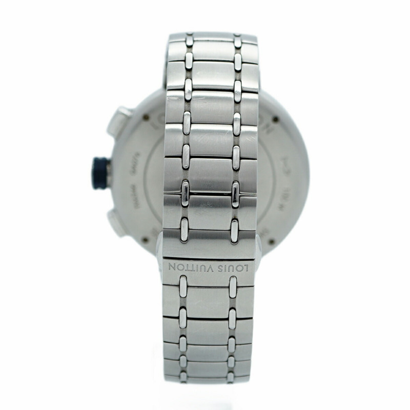 Louis Vuitton Tambour QA076 藍色錶盤男士手錶-8