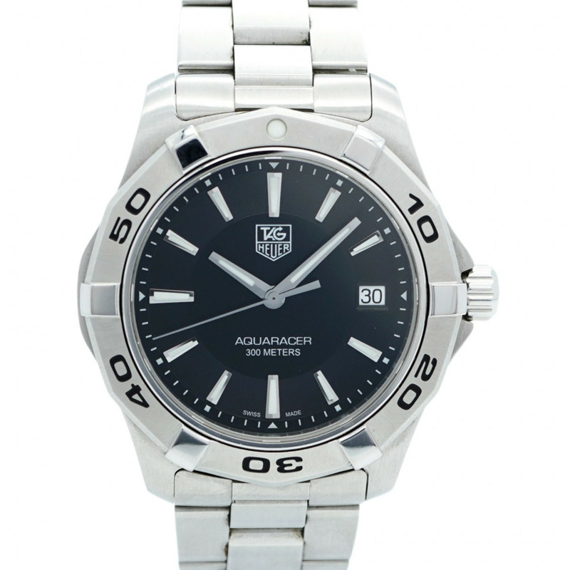 Tag Heuer Aquaracer WAP1110 黑色錶盤男士手錶-0