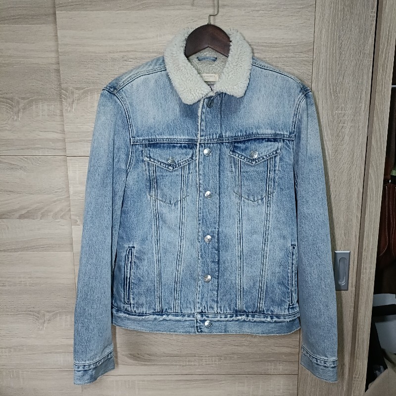 Allsaints 淺色 羊羔毛 丹寧外套 牛仔外套 男S-0