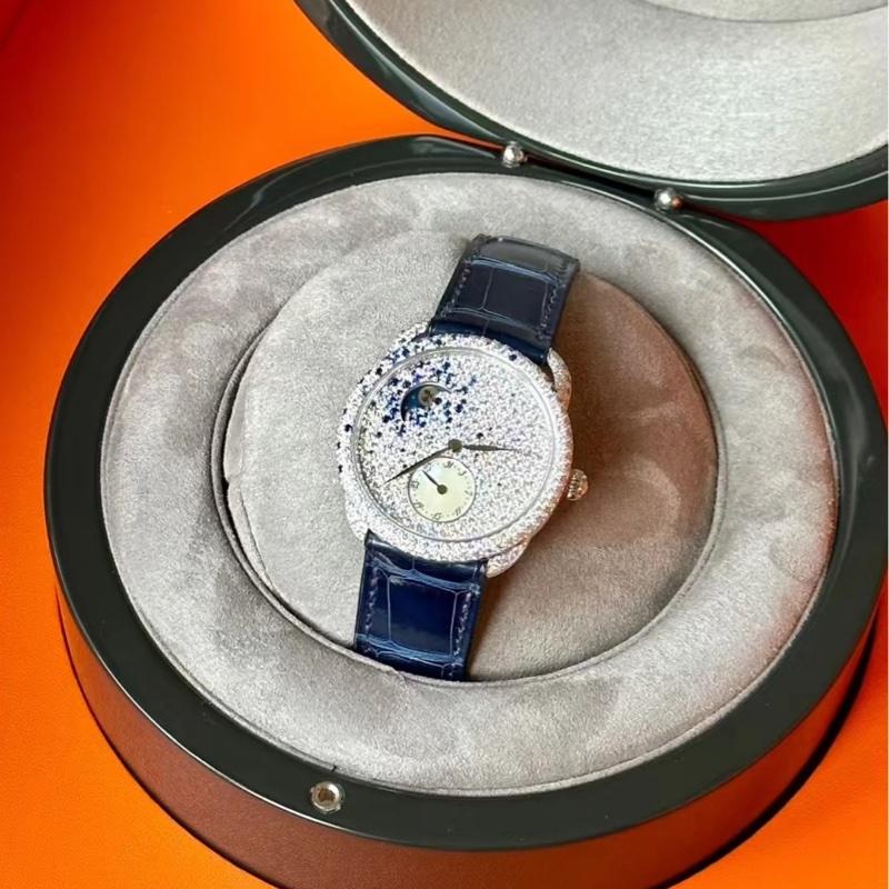 Hermes Arceau Petite Lune 仲夏夜之夢38 mm 滿天星 鑽石女裝手錶-2