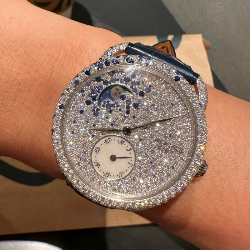 Hermes Arceau Petite Lune 仲夏夜之夢38 mm 滿天星 鑽石女裝手錶-4