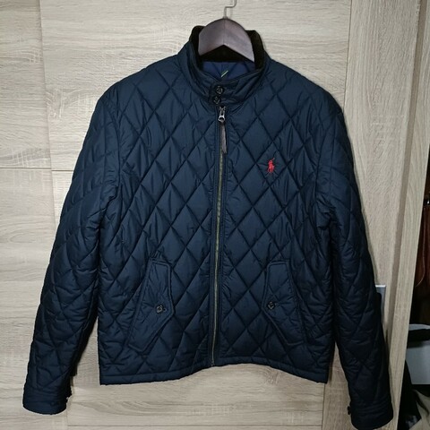 Polo Ralph Lauren RL 深藍 燈芯絨領 絎縫外套 哈靈頓外套 男S