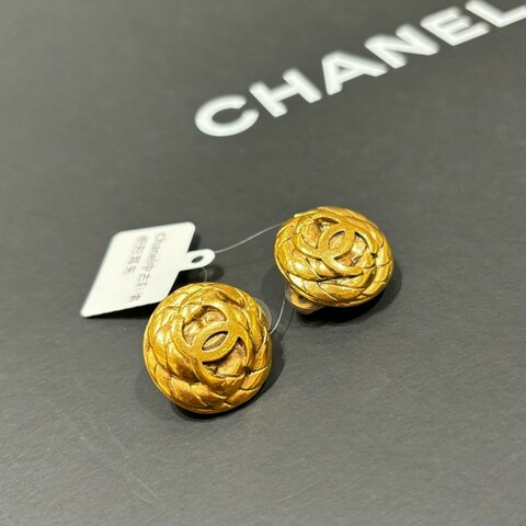 Chanel Vintage中古款編織形耳夾