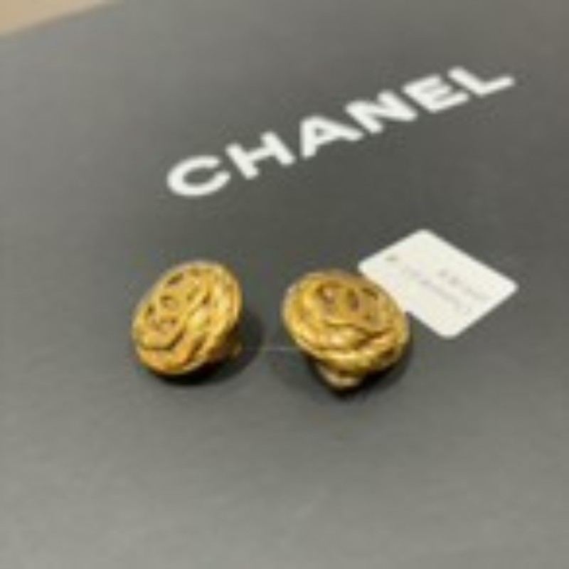 Chanel Vintage中古款編織形耳夾-1