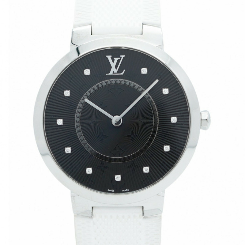 Louis Vuitton Tambour QA145 男士黑色錶盤手錶-0