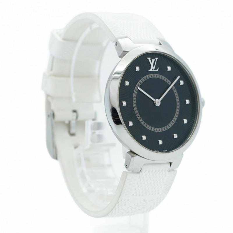 Louis Vuitton Tambour QA145 男士黑色錶盤手錶-3