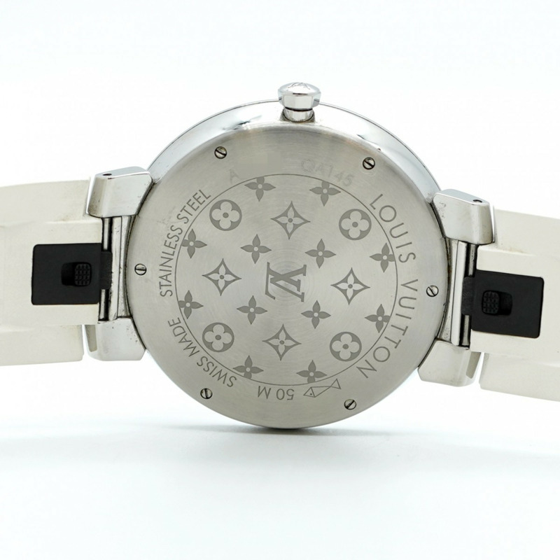 Louis Vuitton Tambour QA145 男士黑色錶盤手錶-5