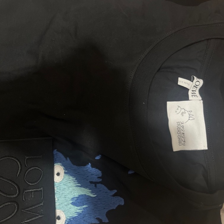 Loewe x howl‘s moving castle 哈爾移動城堡系列  卡西火黑色 T shirt-2