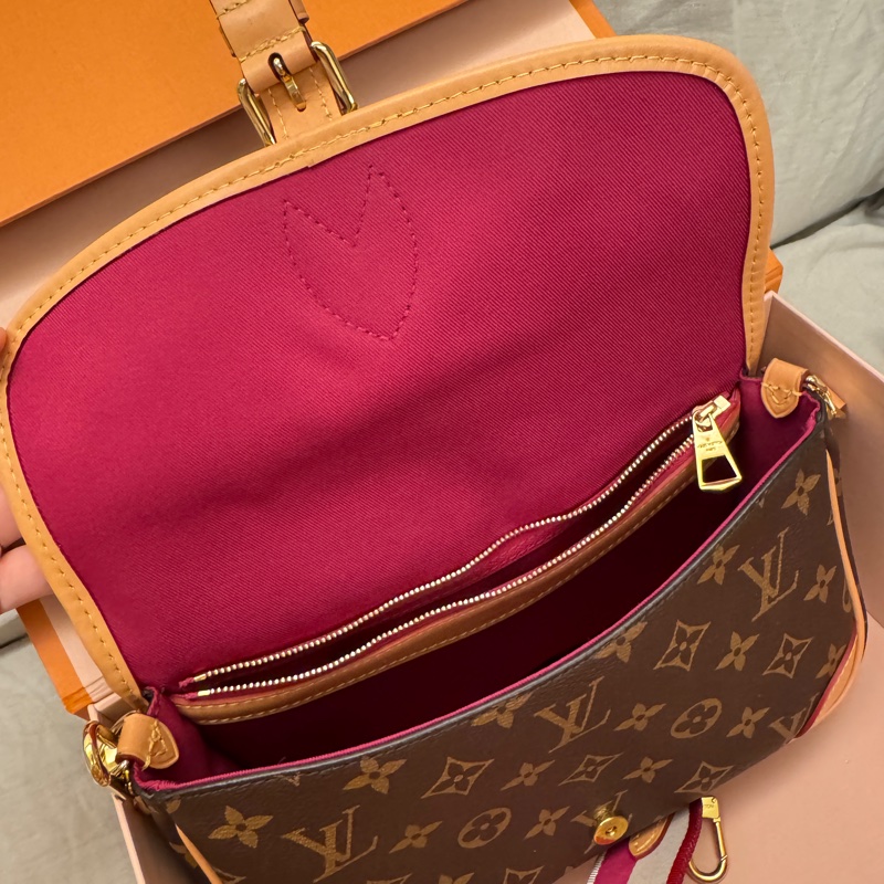 Louis Vuitton Diane M45985 法棍包 年輕搶眼粉色揹帶-1