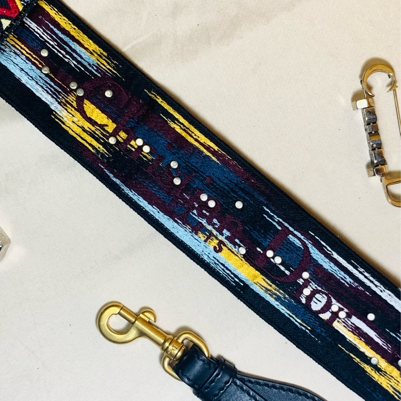 ‼️全台最甜 近新美品 Dior 迪奧 Christian dior 重工寬肩背/背帶 秀款-3