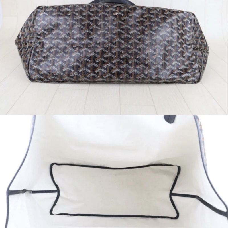 「JL精品代購」 97新 Goyard tote 黑色托特包 GM有子袋-7