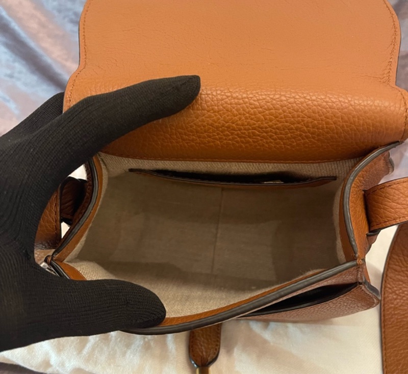 「JL精品代購」 9新 Chloe Marcie Small Saddle Bag 小款 肩背包 馬鞍包 Tan 棕褐色-7