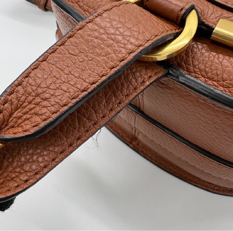 「JL精品代購」 9新 Chloe Marcie Small Saddle Bag 小款 肩背包 馬鞍包 Tan 棕褐色-13