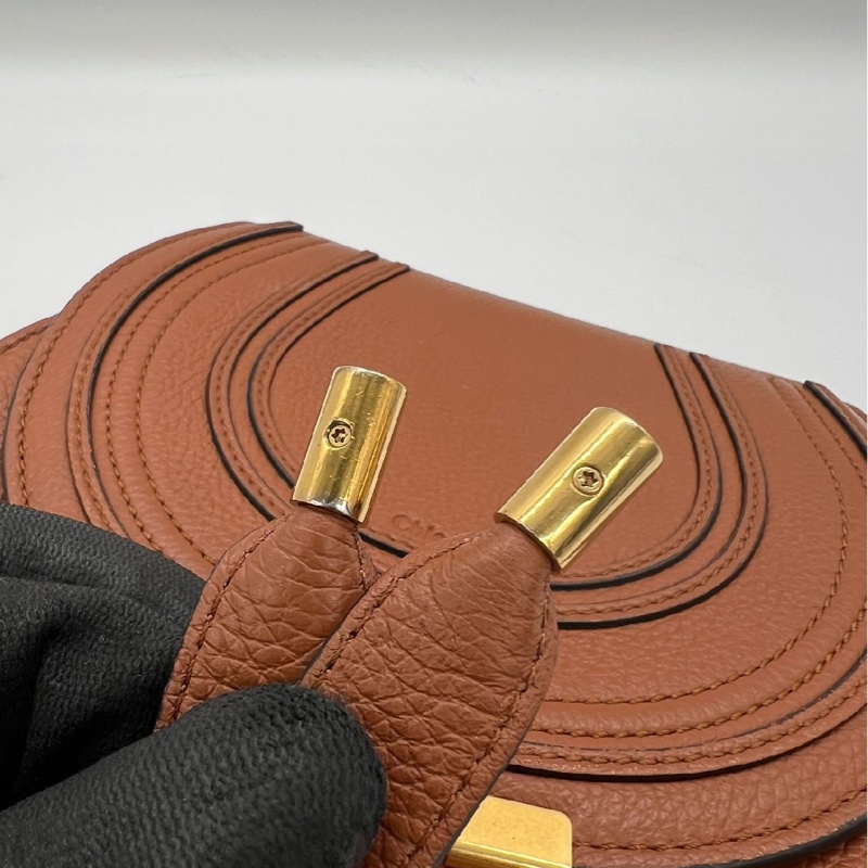 「JL精品代購」 9新 Chloe Marcie Small Saddle Bag 小款 肩背包 馬鞍包 Tan 棕褐色-15