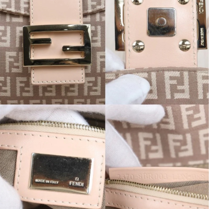 「JL精品代購」 97新 FENDI 粉金法棍-8