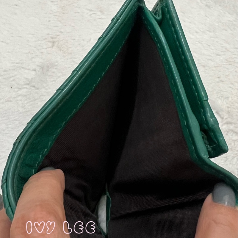 GUCCI 466492 GG Marmont matelasse系列絎縫紋牛皮金屬雙G 短夾 綠色 正品 二手精品-10