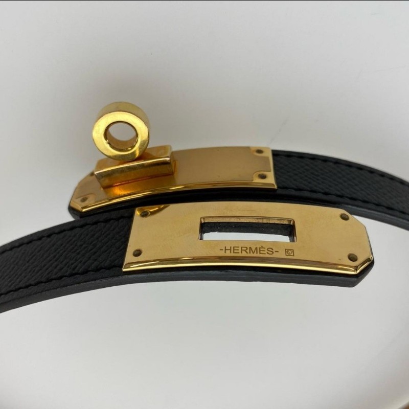 Kelly 皮帶 腰帶 黑金-2