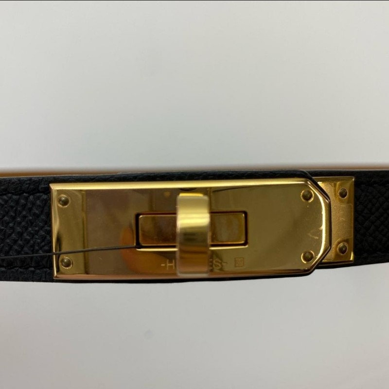 Kelly 皮帶 腰帶 黑金-4