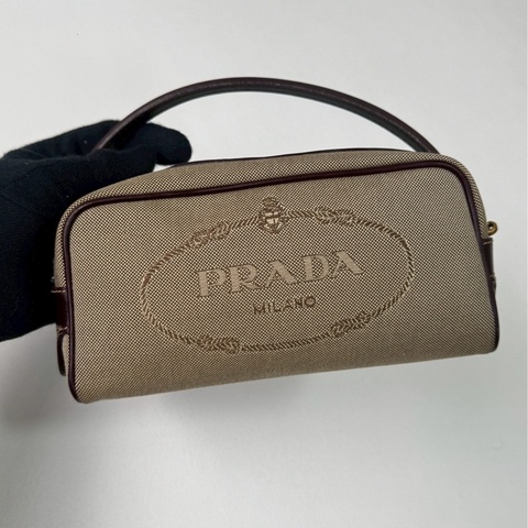Prada單寧化妝包