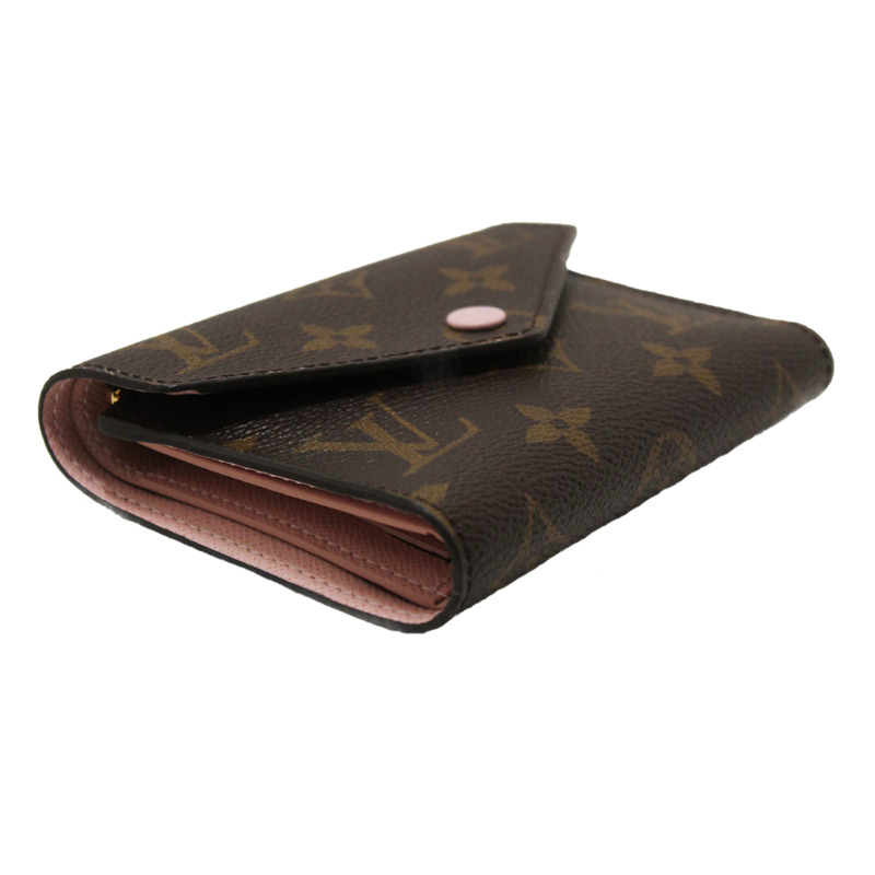 Louis Vuitton Classic Monogram Rose Ballerine Pink Victorine Wallet-7